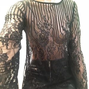 Black lace top